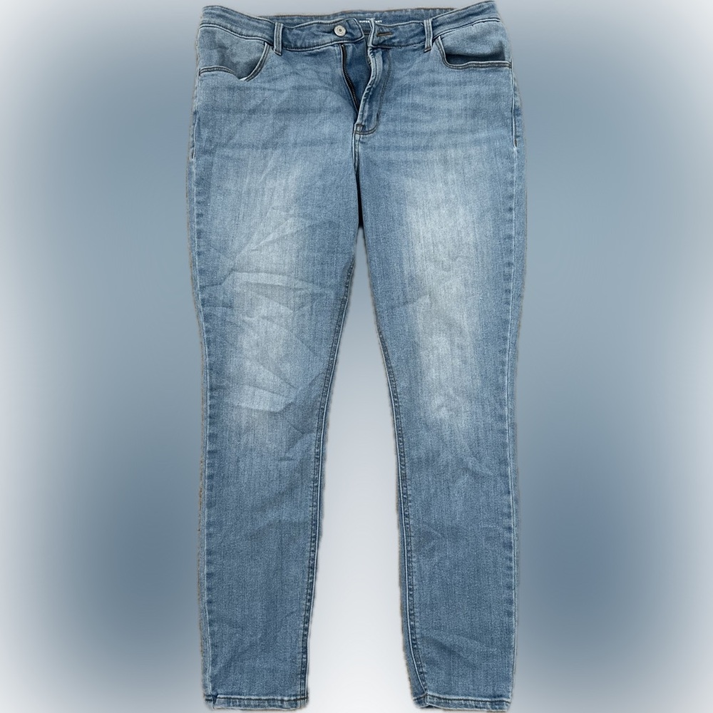 Old Navy Women's High-Waisted Wow Super-Skinny Jeans Light Wash Regular Size 12
